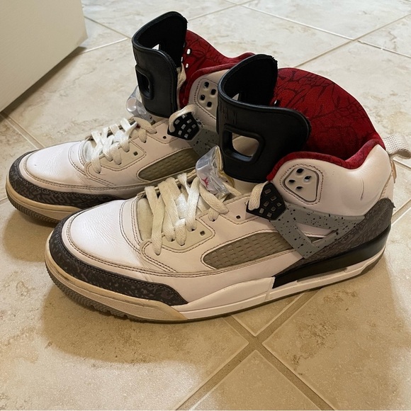 Nike AirJordan Retro Spizike White Cement HighTop Sneakers Basketball Size 11 - Picture 3 of 16